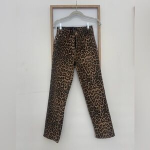 Perfect condition Leopard Straight Leg Zara Jeans